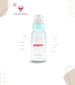 Pigeon Glass 120ml Glass Nursing Bottle with Peristaltic Nipple (4+ Months)