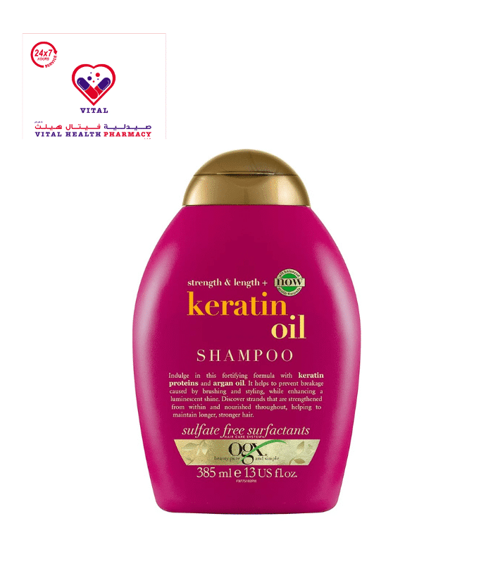OGX Anti-Breakage Plus Keratin Oil Shampoo - sulfate surfactants free, cruelty free