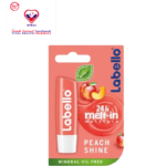 Labello 24H Melt-In Peach Shine Moisturizing Lip Balm - mineral oil free