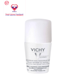 Vichy Hypoallergenic 48hr Soothing Antiperspirant Roll-On Deodorant for Sensitive & Depilated Skin - fragrance free, parabens free, alcohol free