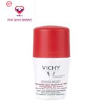 Vichy Stress Resist 72H Antiperspirant Roll-On Deodorant for Sensitive Skin - parabens free, alcohol free