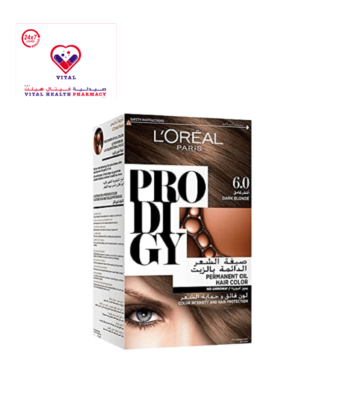 L'Oreal Prodigy Permanent Oil Hair Color Dark Blonde 6.0 - ammonia free