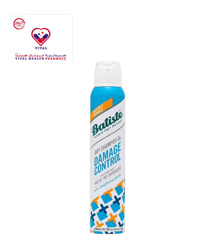 Batiste Damage Control Dry Shampoo with Keratin for Weak and Damaged Hair