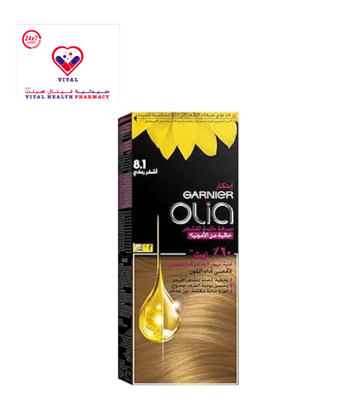 Garnier Olia Permanent Hair Color with Natural Flower Oils Ash Blonde 8.1 - ammonia free