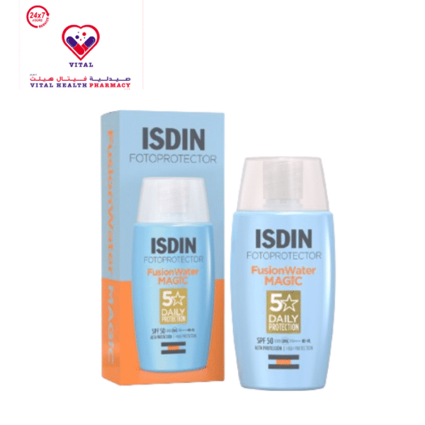Isdin Fotoprotector Fusion Water Hypoallergenic Facial Sunscreen SPF50+ Light - oil free