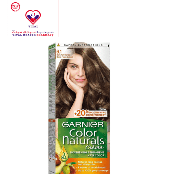 Garnier Color Naturals Nourishing Permanent Hair Dye Cream with Shea Butter, Avocado & Olive Oils Dark Blonde 6