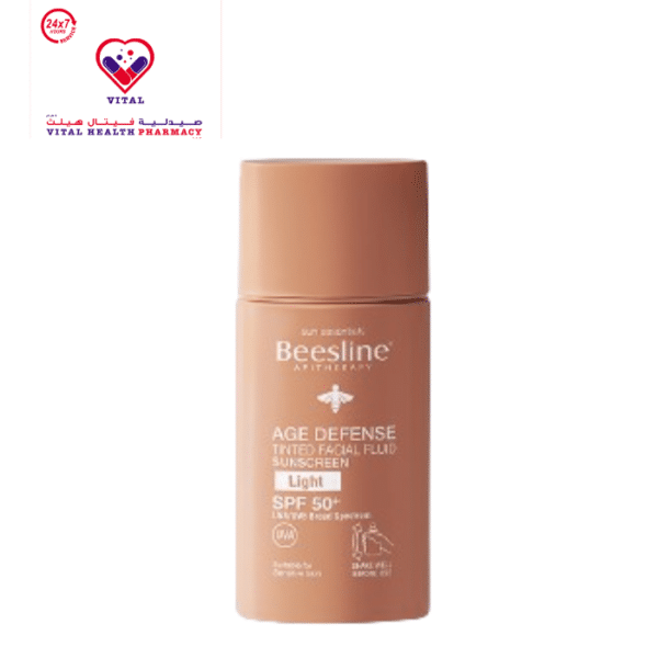 Beesline Apitherapy Age Defense Tinted Facial Sunscreen Light SPF50+