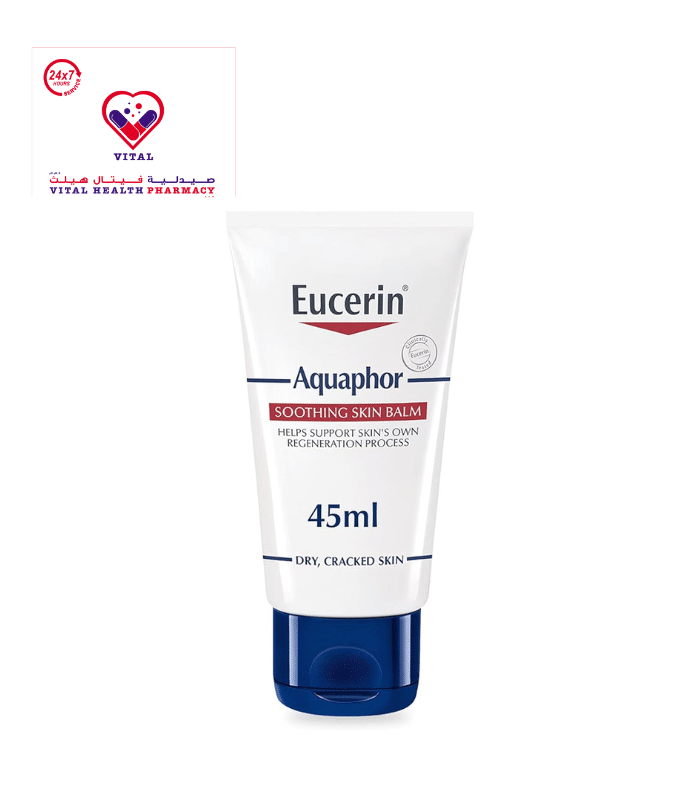 Eucerin Aquaphor Soothing Skin Balm for Very Dry, Irritated & Cracked Skin - fragrance free, preservative free, non comedogenic