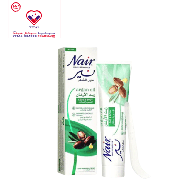 Nair Moisturizing Hair Removal Cream with Argan Oil for Legs & Body