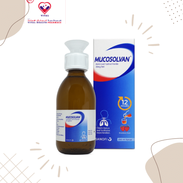 It has a trusted formulation of Ambroxol hydrochloride with a three-way action that loosens the phlegm, clears the airways and, protects against new mucus forming.