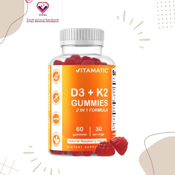 COMBINED , D3 and K2 work together to help transport and absorb calcium for healthy bone support