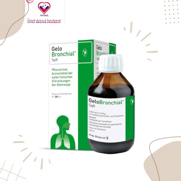 Gelobronchial syrup is a powerful antispasmodic and relieves expectoration of the skin. Stubborn mucus is quickly released and the additional antibacterial (bacterial) effect combats typical complications.