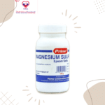 Magnesium sulfate is used for short-term relief of constipation. It is also used as a soaking solution to relieve minor sprains, bruises, muscle aches or discomfort, joint stiffness or soreness, and tired feet. This medicine is a laxative and soaking solution.