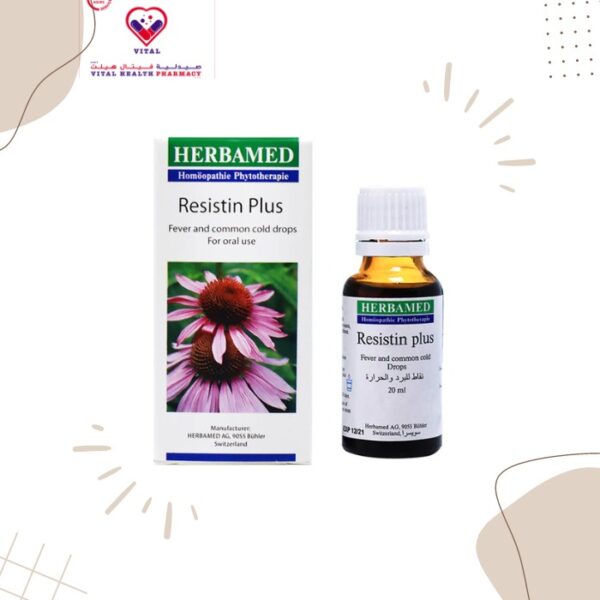 Herbamed Resistin Plus Oral Drops is widely being used for common cold and fever and very generally in inflammatory processes and infections.