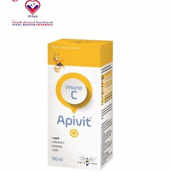 Apivit Imuno C Liquid Supplement with Honey, Acerola, Vitamin C & Zinc 100 ML