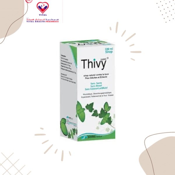 Joswe Thivy 37.5mg Ivy Extract Cough Syrup for Children & Adults - sugar free, alcohol free, artificial color free 100 ML