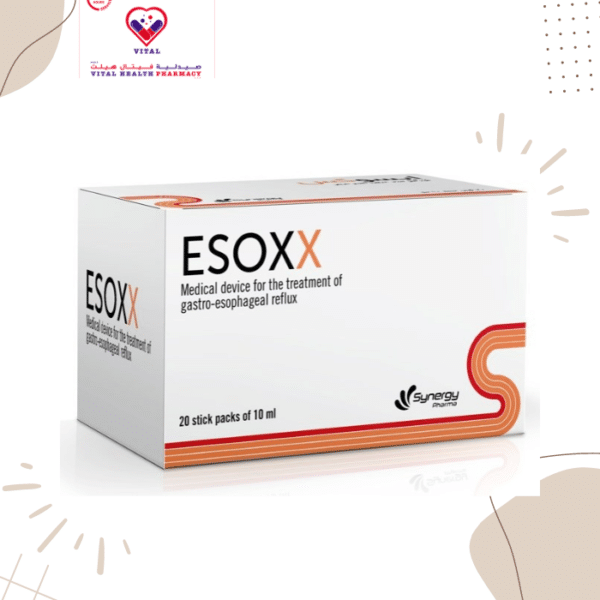 ESOXX product with mechanical action that allows to rapidly reduce the symptoms related to gastroesophageal reflux such as: heartburn, epigastric pain, acid regurgitation, irritative cough, dysphonia.
