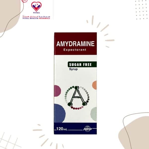 Amidramine works by blocking histamine receptor sites, thus temporarily causing pain relief and reduced cough. Ammonium chloride also acts as a decongestant and helps reduce the stickiness of mucus.