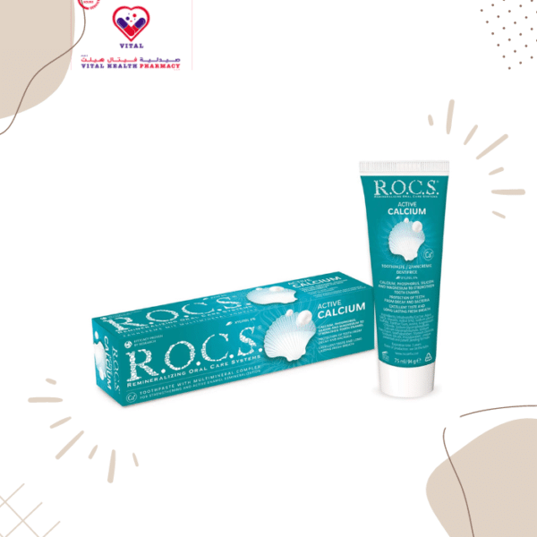 R.O.C.S Active Calcium Toothpaste for Strong & Shining Teeth 75 ml