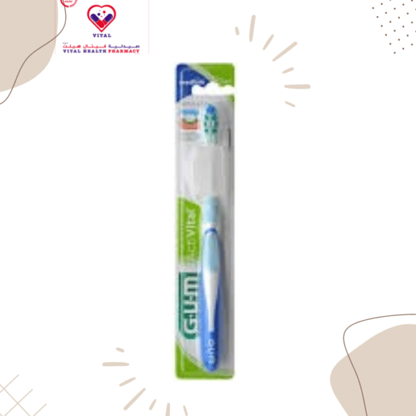 GUM Original Dark Blue Medium Toothbrush with Cover 1 pcs