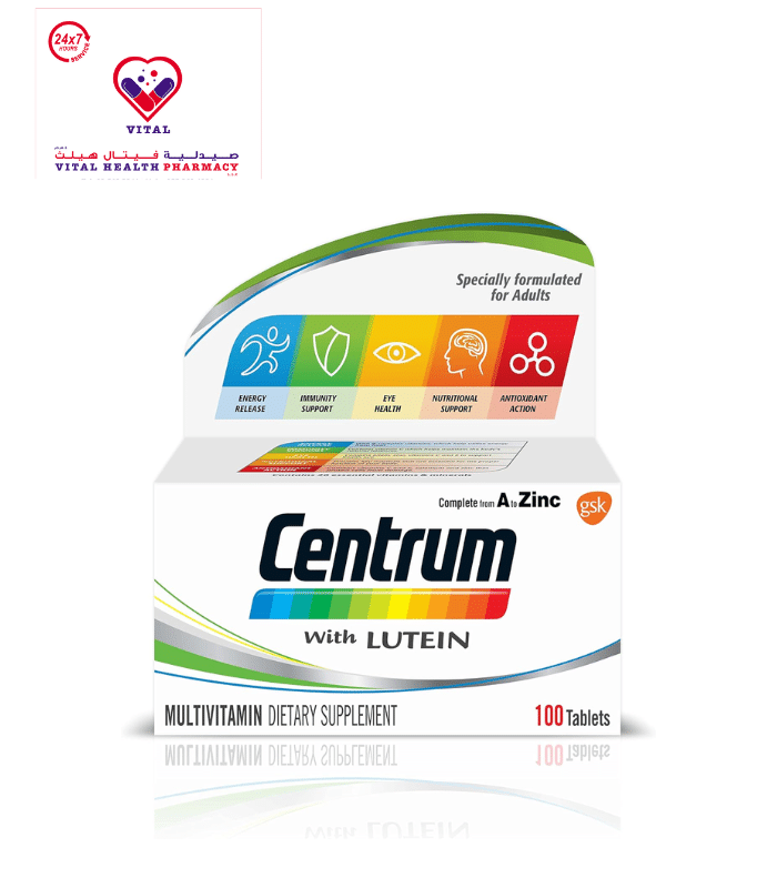 The nutrient formula for Centrum Lutein contains a balanced amount of all essential vitamins, plus important minerals and trace elements making it an ideal supplement to your own diet.