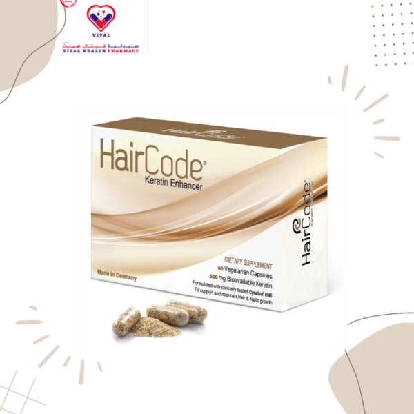 HairCode Support the body needs with necessary vitamins and minerals in addition to bioavailable keratin that supports hair and nails health and the hair to grow longer, healthier, and thicker.