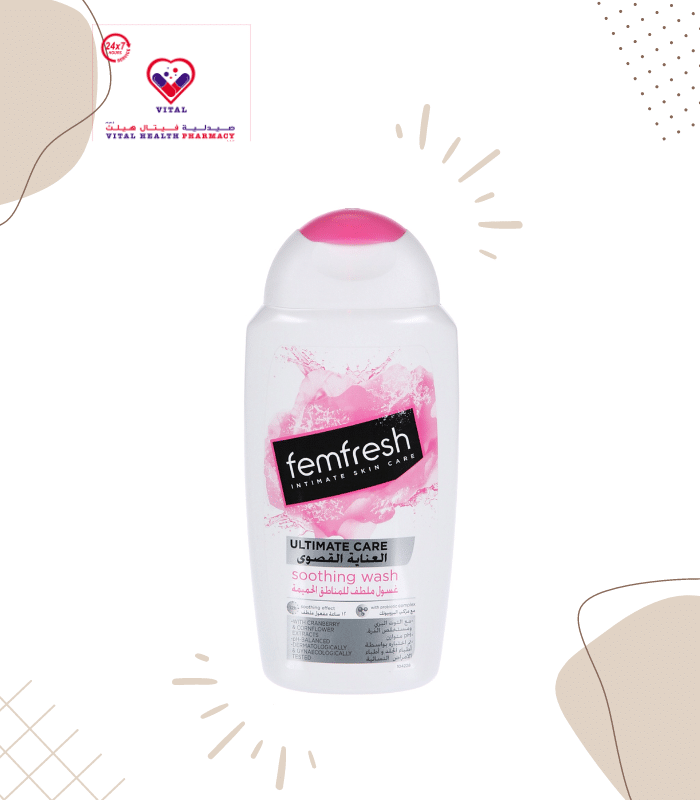 Enjoy hour after hour of that super fresh feeling with femfresh Ultimate Care Soothing Wash