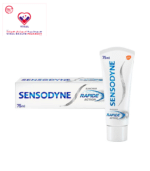 Sensodyne Rapid Relief Whitening Toothpaste provides everyday protection from teeth sensitivity. The refreshing minty flavor leaves your breath fresh and your mouth feeling clean like never before. With daily use, this toothpaste provides long-lasting protection for sensitive teeth whilst gently whitening them.