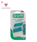 GUM Soft-Picks Advanced have flexible comfortable bristles to gently remove plaque dislodge food and massage gums. The flexible synthetic rubber bristles fit easily between most teeth removing dental plaque where gum disease often starts and toothbrushes alone cannot reach.