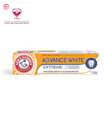 Arm & Hammer Advance White Extreme Fresh Mint Toothpaste with micropolishers clinically proven to leave your teeth up to 3 shades whiter with twice daily brushing.