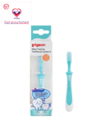 Co-developed with a paediatric dentist, Pigeon’s Training Toothbrush Lesson 3 is designed to introduce your baby to their first real toothbrush. The soft, rounded bristle ends gently cleans and removes food particles.