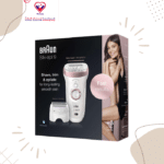 The luxurious face and body hair removal kit. Peel, epilate, shave, trim, straighten, clean, apply creams and make-up. The Body scrub and massage pads remove dead skin to prevent ingrown hairs.