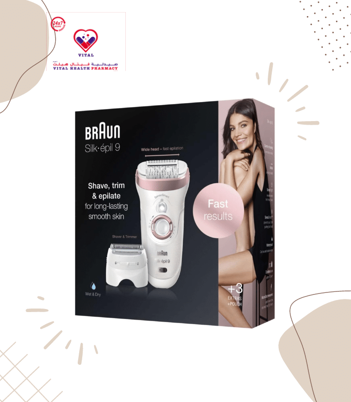 The luxurious face and body hair removal kit. Peel, epilate, shave, trim, straighten, clean, apply creams and make-up. The Body scrub and massage pads remove dead skin to prevent ingrown hairs.
