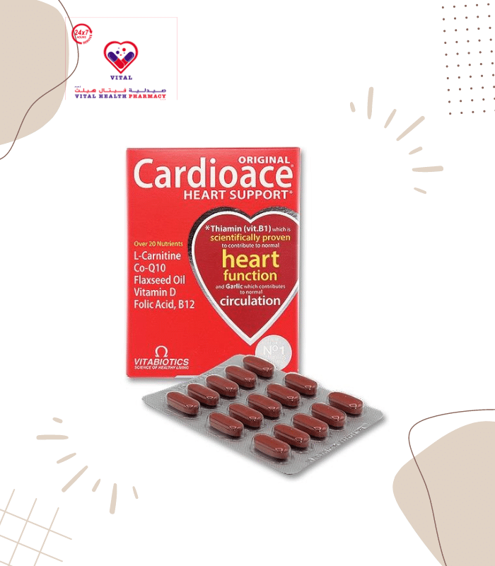 Cardioace helps maintain all round health as well as providing specific nutrients such as thiamin (vit. B1) which contributes to the normal function of the heart plus Garlic extract which contributes to normal heart health and normal cholesterol levels.