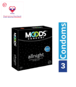 MOODS Allnight condoms provide a thrilling night by including a specially developed stimulant for prolonged pleasure and heightened satisfaction. MOODS condoms are made of natural rubber latex and are 100% electronic tested for safety. Explore intriguing versions and store them in a cool, dry area to protect them from rain,