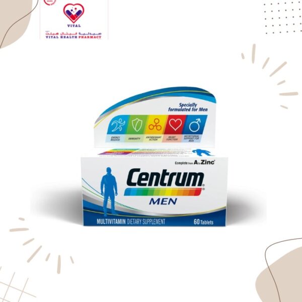 Men have different nutritional needs to women, so Centrum has used its expertise to develop Centrum Men.This formula is specifically developed to help support the nutritional needs of men.