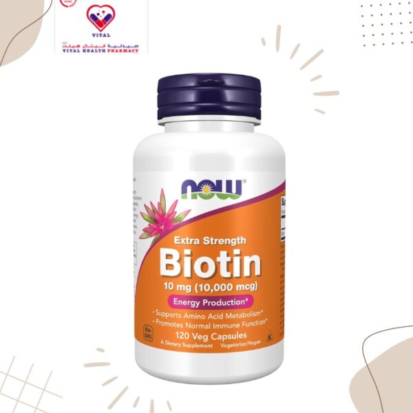 Alongside its role in energy production, Biotin enhances the synthesis of certain proteins. In addition, Biotin promotes healthy immune system function and plays a critical role in skin health.