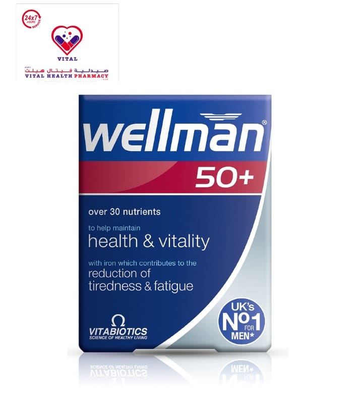 Wellman 50+ Health & Vitality Support Supplement 30 tablet - صيدلية ...