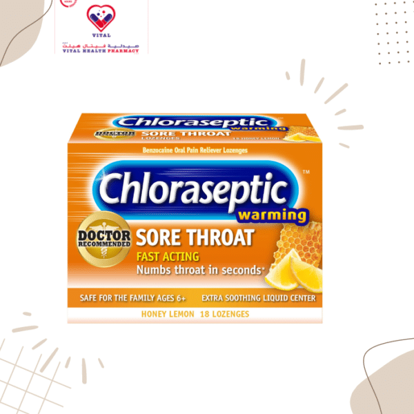 Chloraseptic Warming Fast Acting Sore Throat Relief Lozenges Green Tea Flavor with Honey