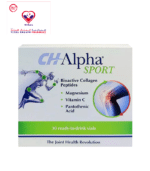 CH-Alpha Sport contains FORTIGEL, scientifically proven Bioactive Collagen Peptides which accumulates in joint cartilage, stimulates the regeneration of cartilage substance, improves collagen synthesis, strengthens ligaments and tendons while promoting bone clarification.