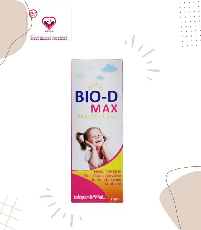 Bio-D Max Vitamin D3 200 IU/1Drop Oral Drops is generally used as a vitamin D supplement. This product can be used safely since birth.