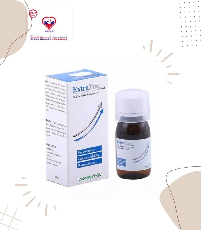 Extraznc 10 mg/5 ml is a Zinc supplement from Zinc Bisglycinate source which is characterized with a higher absorption and bio availability than other Zinc sources. Zinc is required for the catalytic activity of approximately 100 enzymes and it plays a role in immune function, protein synthesis, wound healing, DNA synthesis and cell division.