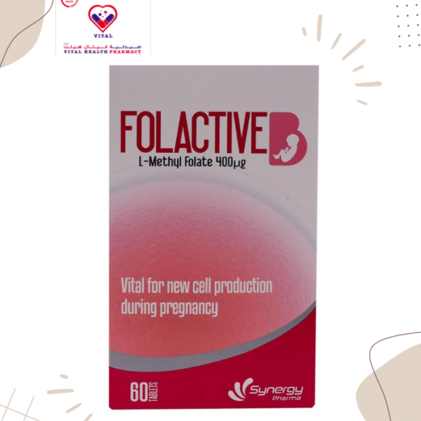 Each tablet provides L-methyl Folate 400g. L-methylfolate is the active form of folic acid, it is readily available for absorption and exhibits a faster onset of action.
