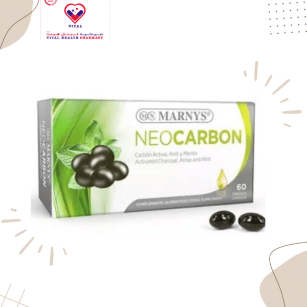 MARNYS Activated Charcoal NEOCARBON promotes optimal functioning of the gastrointestinal system, relieving the discomfort caused by flatulence and spasms.