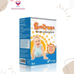 DHA contributes to normal brain function while Vitamin D contributes to development of bones and teeth.