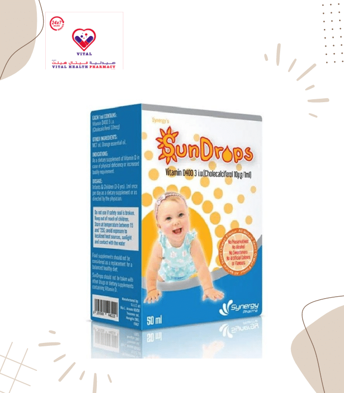 DHA contributes to normal brain function while Vitamin D contributes to development of bones and teeth.