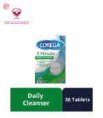 Corega 3 Minutes cleaning tablets help you clean your dentures better than toothpaste, as they do not contain abrasives, so they clean without scratching.