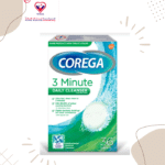 Corega 3 Minutes cleaning tablets help you clean your dentures better than toothpaste, as they do not contain abrasives, so they clean without scratching.