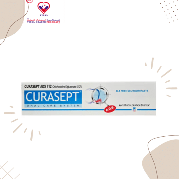 Curasept ADS 712 0.12% Chlorhexidine Digluconate Gel Toothpaste - alcohol free, SLS free