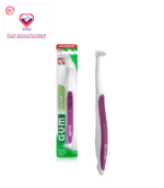 With a small brush head for hard-to-reach areas such as last molars, implants or orthodontic bands.
